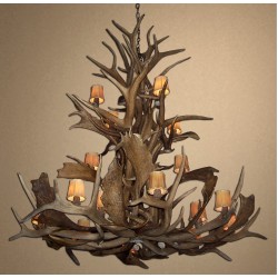 Bryce Canyon Real Antler Elk & Fallow Chandelier CD-EFC