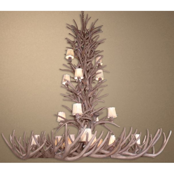 Reproduction Antler White-tail & Mule Deer Chandelier RL-35
